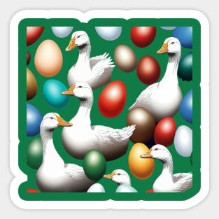 Six Geese Laying Sticker